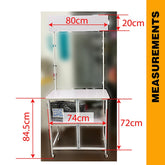 Promoter Counter with Wheels - Metal Frame
