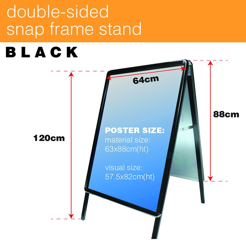 A Stand with D/S A1 Premium Snap Frame 32mm