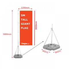 Giant Flag - 5m (Water Base)